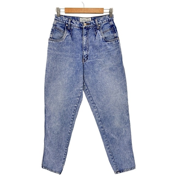 Anchor Blue Vintage Hong Kong Tapered Mom 100% Cotton Jean Size M 9/10 - Picture 1 of 7
